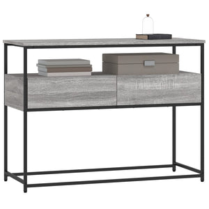 vidaXL Console Table Grey Sonoma 100x40x75 cm Engineered Wood