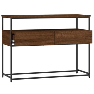 vidaXL Console Table Brown Oak 100x40x75 cm Engineered Wood