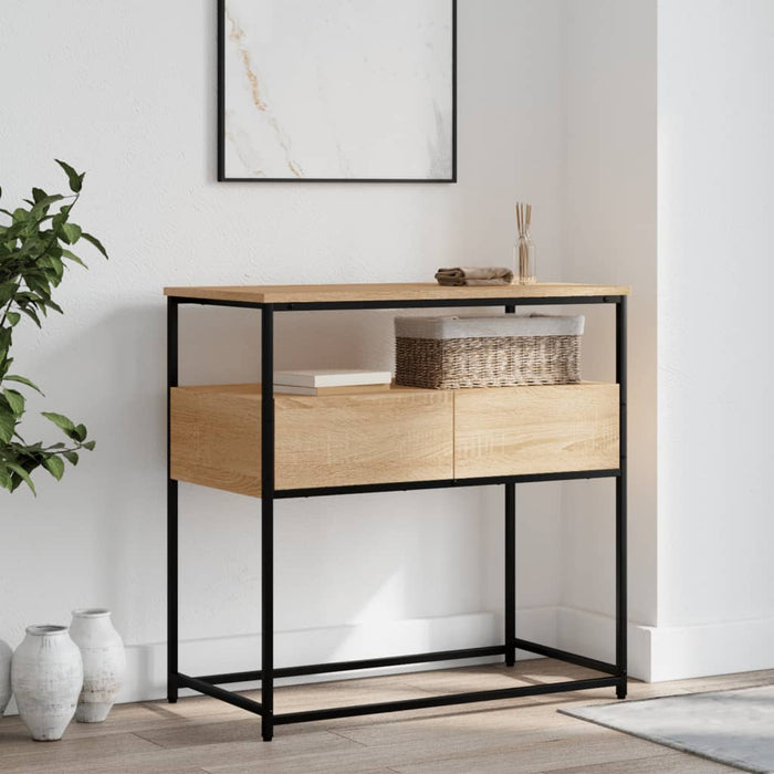 vidaXL Console Table Sonoma Oak 75x40x75 cm Engineered Wood