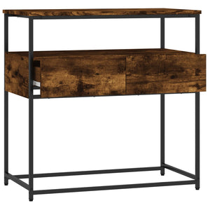 vidaXL Console Table Smoked Oak 75x40x75 cm Engineered Wood