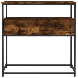 vidaXL Console Table Smoked Oak 75x40x75 cm Engineered Wood