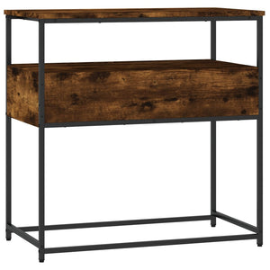 vidaXL Console Table Smoked Oak 75x40x75 cm Engineered Wood