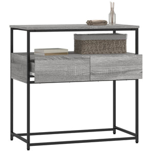 vidaXL Console Table Grey Sonoma 75x40x75 cm Engineered Wood