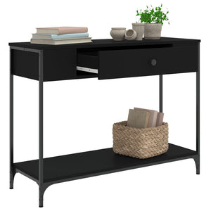 vidaXL Console Table Black 100x34.5x75 cm Engineered Wood