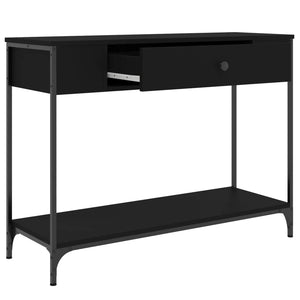 vidaXL Console Table Black 100x34.5x75 cm Engineered Wood