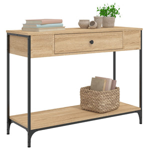 vidaXL Console Table Sonoma Oak 100x34.5x75 cm Engineered Wood