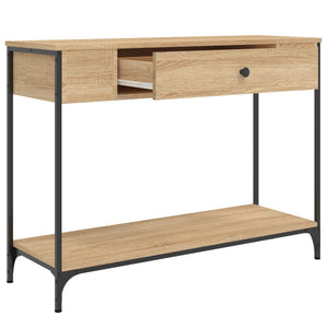 vidaXL Console Table Sonoma Oak 100x34.5x75 cm Engineered Wood