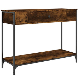 vidaXL Console Table Smoked Oak 100x34.5x75 cm Engineered Wood