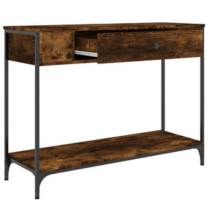 vidaXL Console Table Smoked Oak 100x34.5x75 cm Engineered Wood