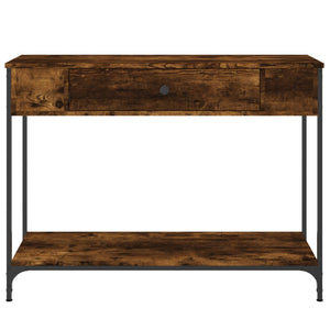 vidaXL Console Table Smoked Oak 100x34.5x75 cm Engineered Wood