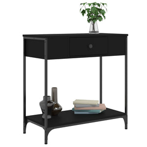 vidaXL Console Table Black 75x34.5x75 cm Engineered Wood