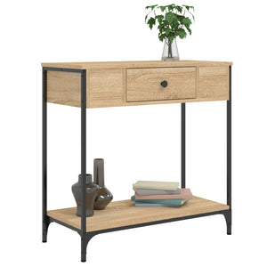 vidaXL Console Table Sonoma Oak 75x34.5x75 cm Engineered Wood