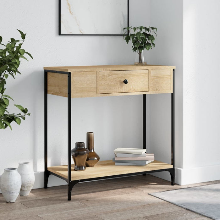 vidaXL Console Table Sonoma Oak 75x34.5x75 cm Engineered Wood