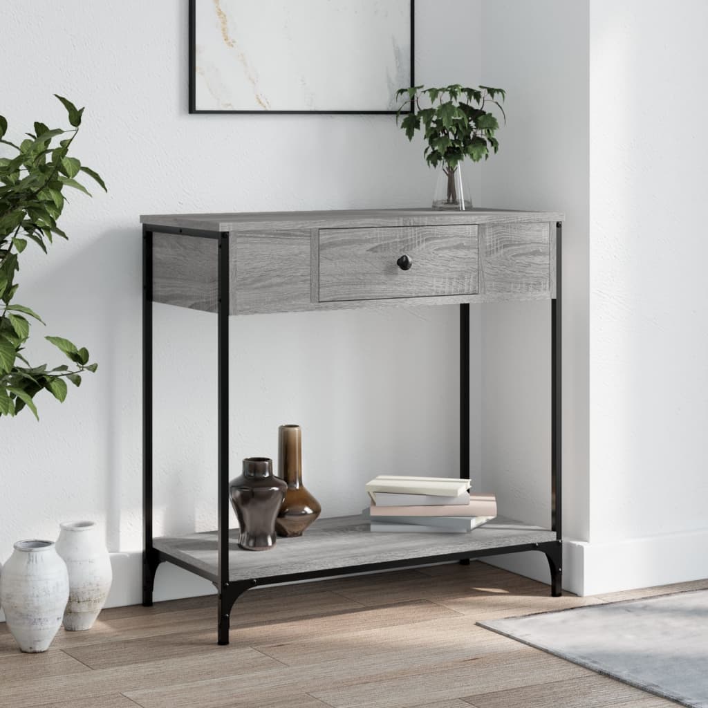 vidaXL Console Table Grey Sonoma 75x34.5x75 cm Engineered Wood