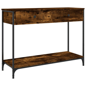 vidaXL Console Table Smoked Oak 100x34.5x75 cm Engineered Wood