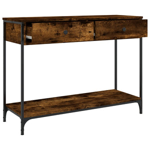 vidaXL Console Table Smoked Oak 100x34.5x75 cm Engineered Wood