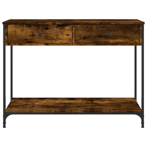 vidaXL Console Table Smoked Oak 100x34.5x75 cm Engineered Wood