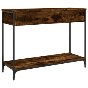 vidaXL Console Table Smoked Oak 100x34.5x75 cm Engineered Wood