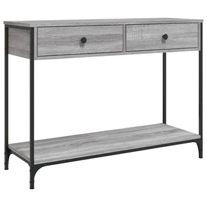 vidaXL Console Table Grey Sonoma 100x34.5x75 cm Engineered Wood