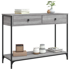 vidaXL Console Table Grey Sonoma 100x34.5x75 cm Engineered Wood