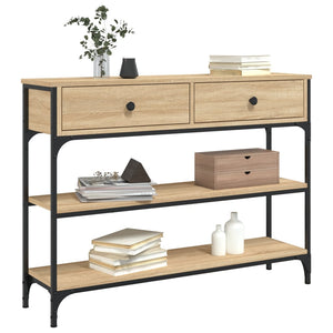 vidaXL Console Table Sonoma Oak 100x25x75 cm Engineered Wood