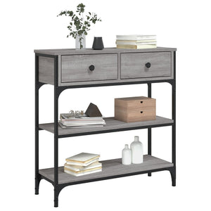 vidaXL Console Table Grey Sonoma 72.5x25x75 cm Engineered Wood