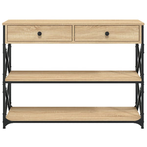 vidaXL Console Table Sonoma Oak 100x28x75 cm Engineered Wood