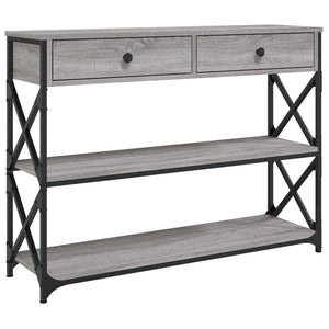 vidaXL Console Table Grey Sonoma 100x28x75 cm Engineered Wood