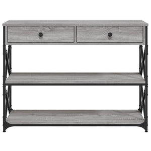 vidaXL Console Table Grey Sonoma 100x28x75 cm Engineered Wood