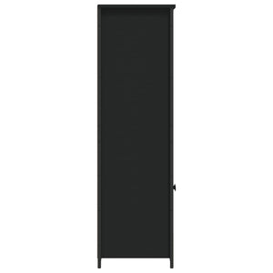 vidaXL Highboard Black 62x36x121.5 cm Engineered Wood