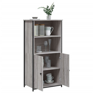 vidaXL Highboard Grey Sonoma 62x36x121.5 cm Engineered Wood