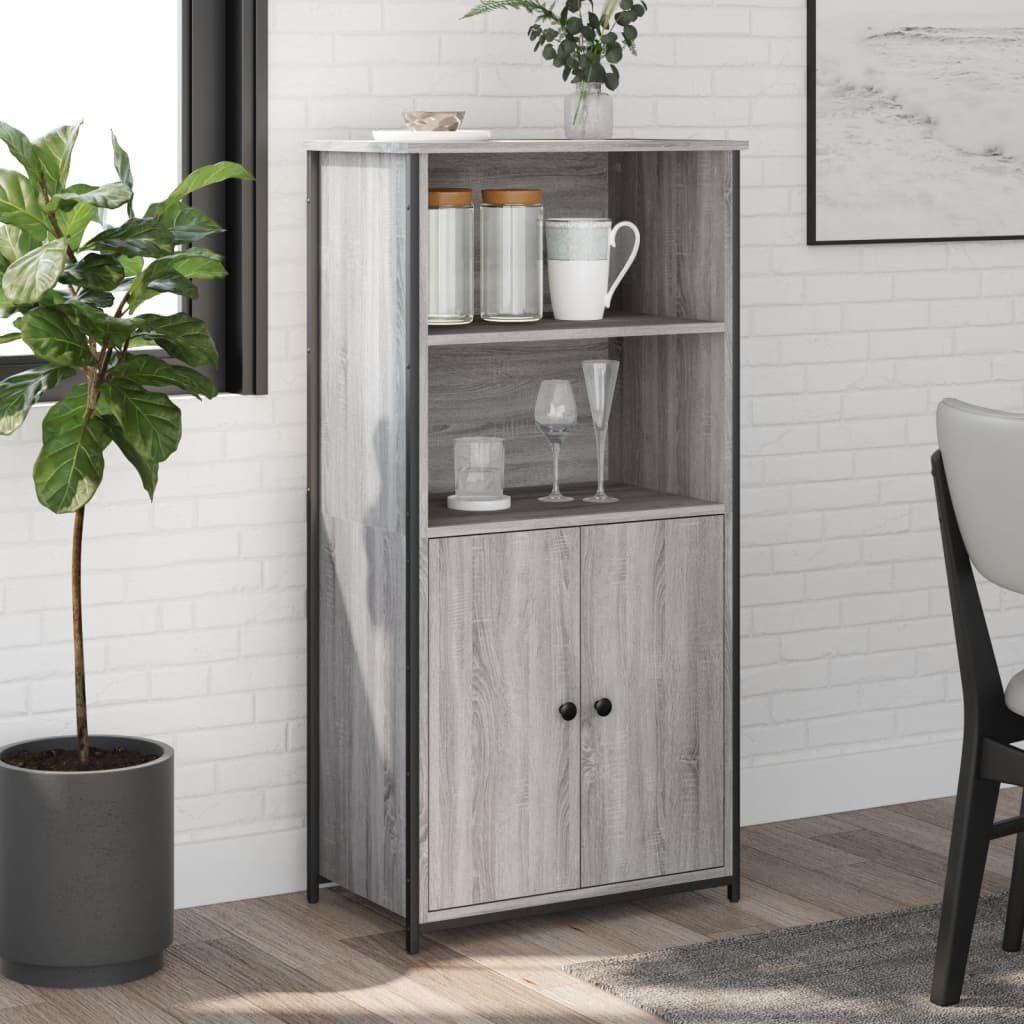 vidaXL Highboard Grey Sonoma 62x36x121.5 cm Engineered Wood