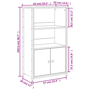 vidaXL Highboard Sonoma Oak 62x32x103.5 cm Engineered Wood