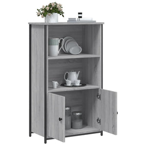 vidaXL Highboard Grey Sonoma 62x32x103.5 cm Engineered Wood