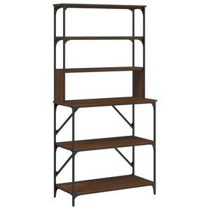 vidaXL Baker's Rack 6-Tier Brown Oak 90x40x180 cm Engineered Wood