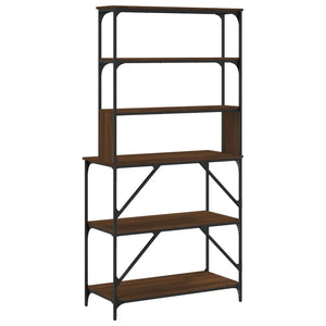 vidaXL Baker's Rack 6-Tier Brown Oak 90x40x180 cm Engineered Wood