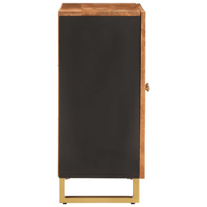 vidaXL Side Cabinet Brown and Black 60x33.5x75 cm Solid Wood Mango