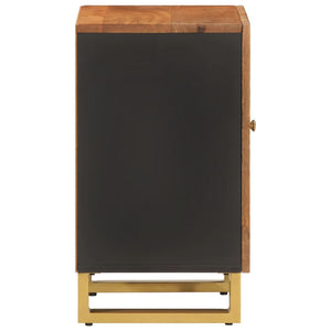 vidaXL Bathroom Cabinet Brown and Black 38x33.5x58 cm Solid Wood Mango