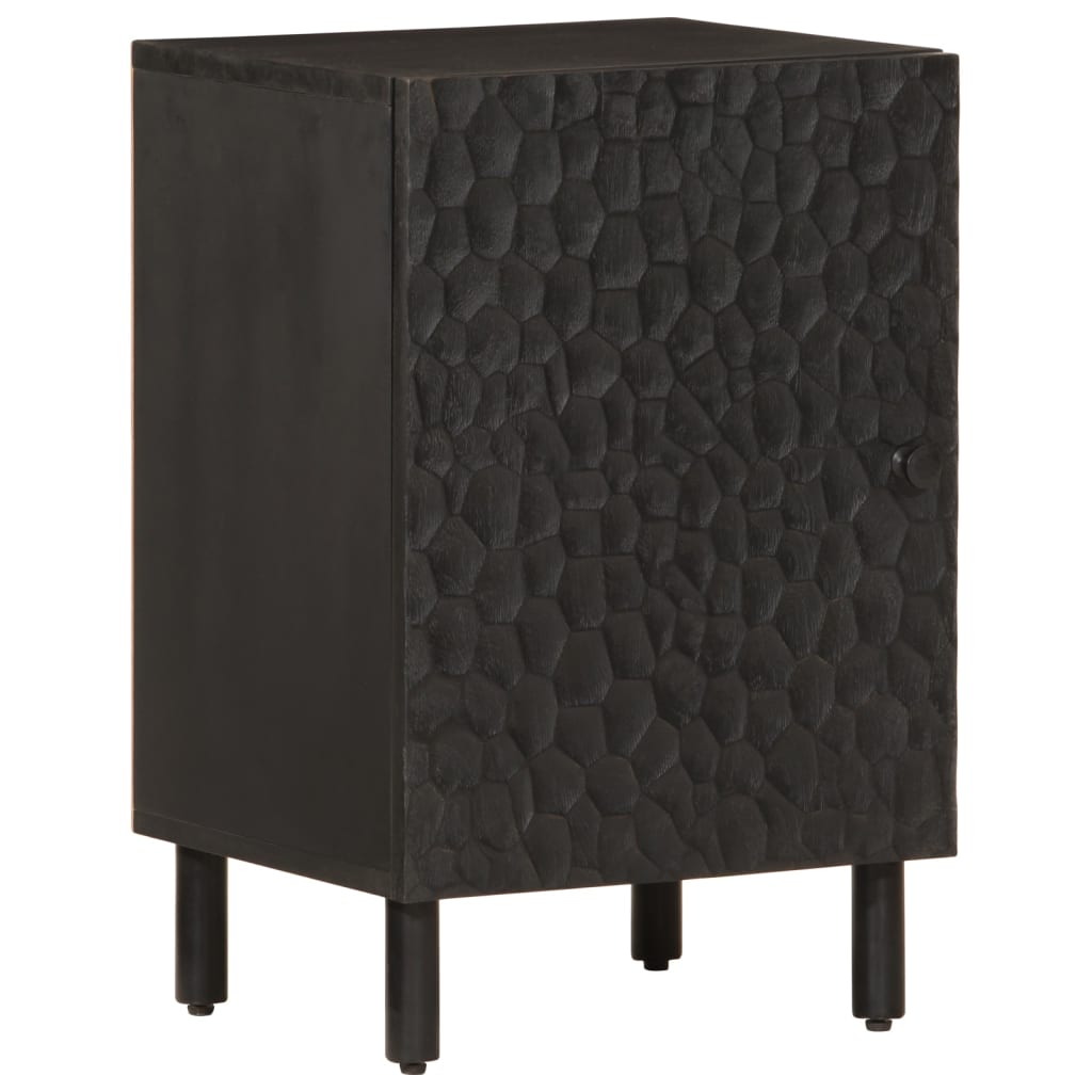 vidaXL Bathroom Cabinet Black 38x33x58 cm Solid Wood Mango