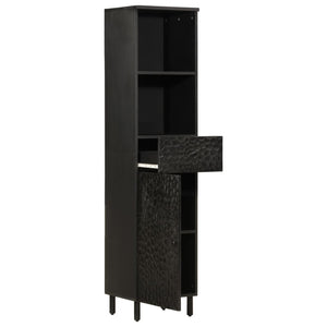 vidaXL Bathroom Cabinet Black 38x33x160 cm Solid Wood Mango