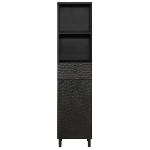 vidaXL Bathroom Cabinet Black 38x33x160 cm Solid Wood Mango