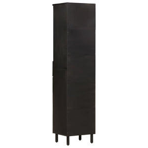 vidaXL Bathroom Cabinet Black 38x33x160 cm Solid Wood Mango