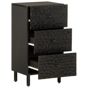 vidaXL Side Cabinet Black 40x33x75 cm Solid Wood Mango