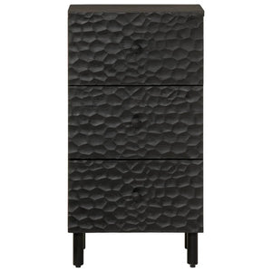 vidaXL Side Cabinet Black 40x33x75 cm Solid Wood Mango