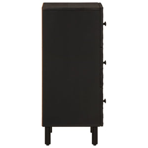 vidaXL Side Cabinet Black 40x33x75 cm Solid Wood Mango