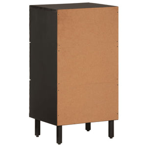 vidaXL Side Cabinet Black 40x33x75 cm Solid Wood Mango