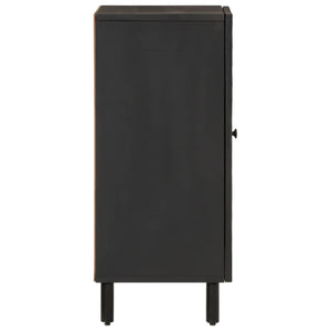 vidaXL Side Cabinet Black 40x33x75 cm Solid Wood Mango