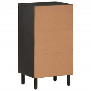 vidaXL Side Cabinet Black 40x33x75 cm Solid Wood Mango