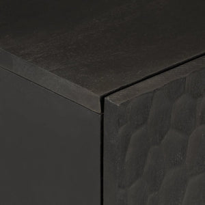 vidaXL Side Cabinet Black 40x33x75 cm Solid Wood Mango