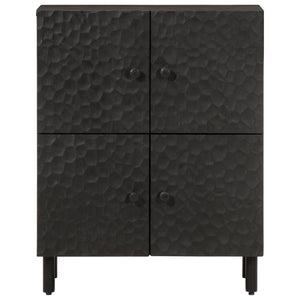 vidaXL Side Cabinet Black 60x33x75 cm Solid Wood Mango